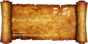 Porcz Szófia névjegykártya